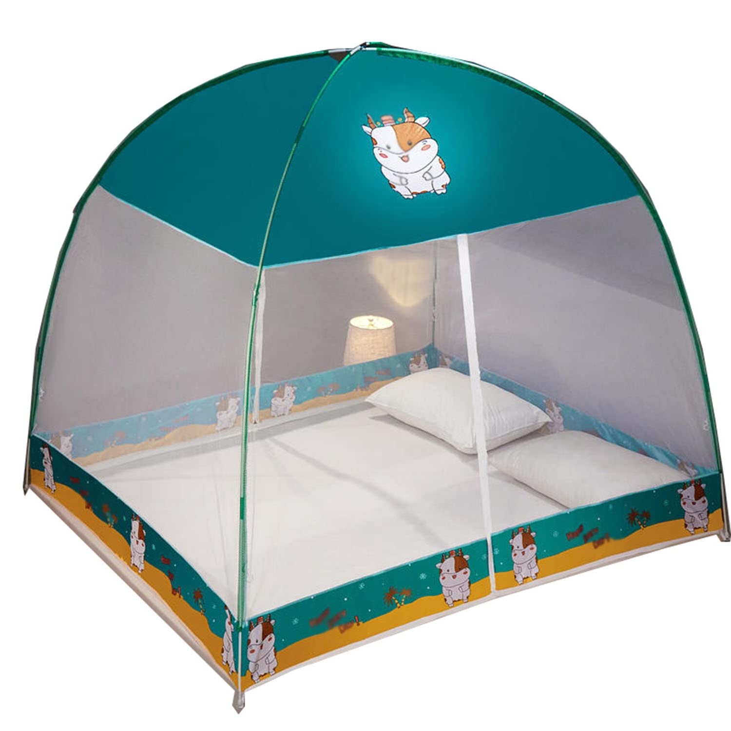 VOIV Pop-up Mosquitera Doble Cama Individual Doble Puerta Zip Tienda de campaña portátil Mosquitera de Viaje Adecuado para el Dormitorio (Size : 120x200x135cm)