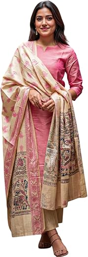 Sun Fashion And Lifestyle Kurta Sets for Woman | Kurti Set | Women's 3 Piece Kurta Pant Dupatta Set | Silk Blend Kurta Wom...
