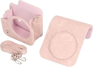 Bolsa Protectora de cámara instantánea de mtlavismo para Mini con patrón 3D Vintage y en Relieve de Color Rosa Claro Ideal para Llevar su cámara a Cualquier Lugar Ofrece (Alivio de Color Rosa Claro)