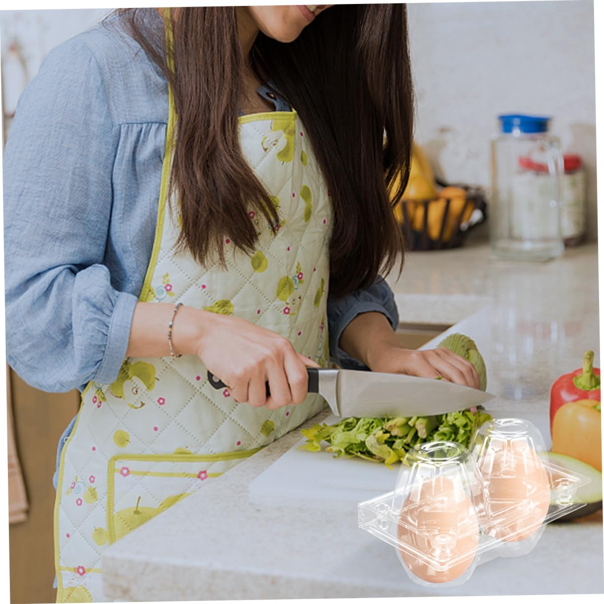 MAGICLULU 100pcs Reusable Egg Cartons Slot Egg Storage Containers for Chicken Bulk Holder for Display