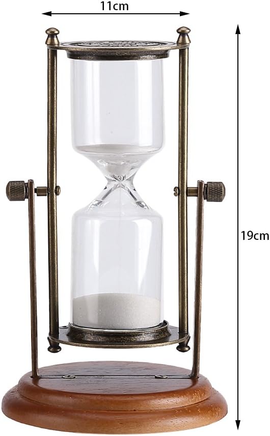 超目玉アイテム Deco 79 金属とガラス砂タイマー メタリックブラック 12インチ X 7インチ 12 X 6 シルバー 保証書付 Seer Com Mx