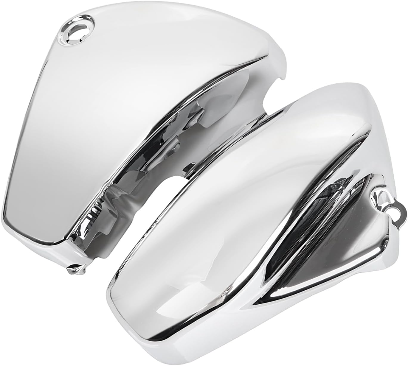 Chrome Battery Side Covers Left Right Motorcycle Battery Side Panel fit for Suzuki Boulevard Voluisa C50 VL800