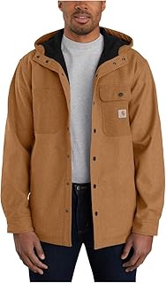 Carhartt Men's Rain Defender Relaxed Fit Heavyweight Hooded Shirt Jac
