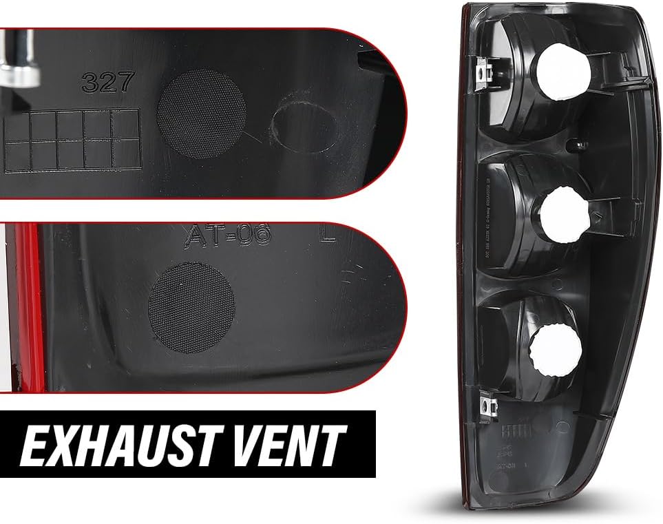 DOTCOM Tail Lights Assembly Compatible with Chevy Colorado 2004-2012, Fit GMC Canyon 2004-2012, Fit Isuzu i290 i370 2007-2008 20825943 Smoke Lens Luces Traseras Rear Brake Lamps