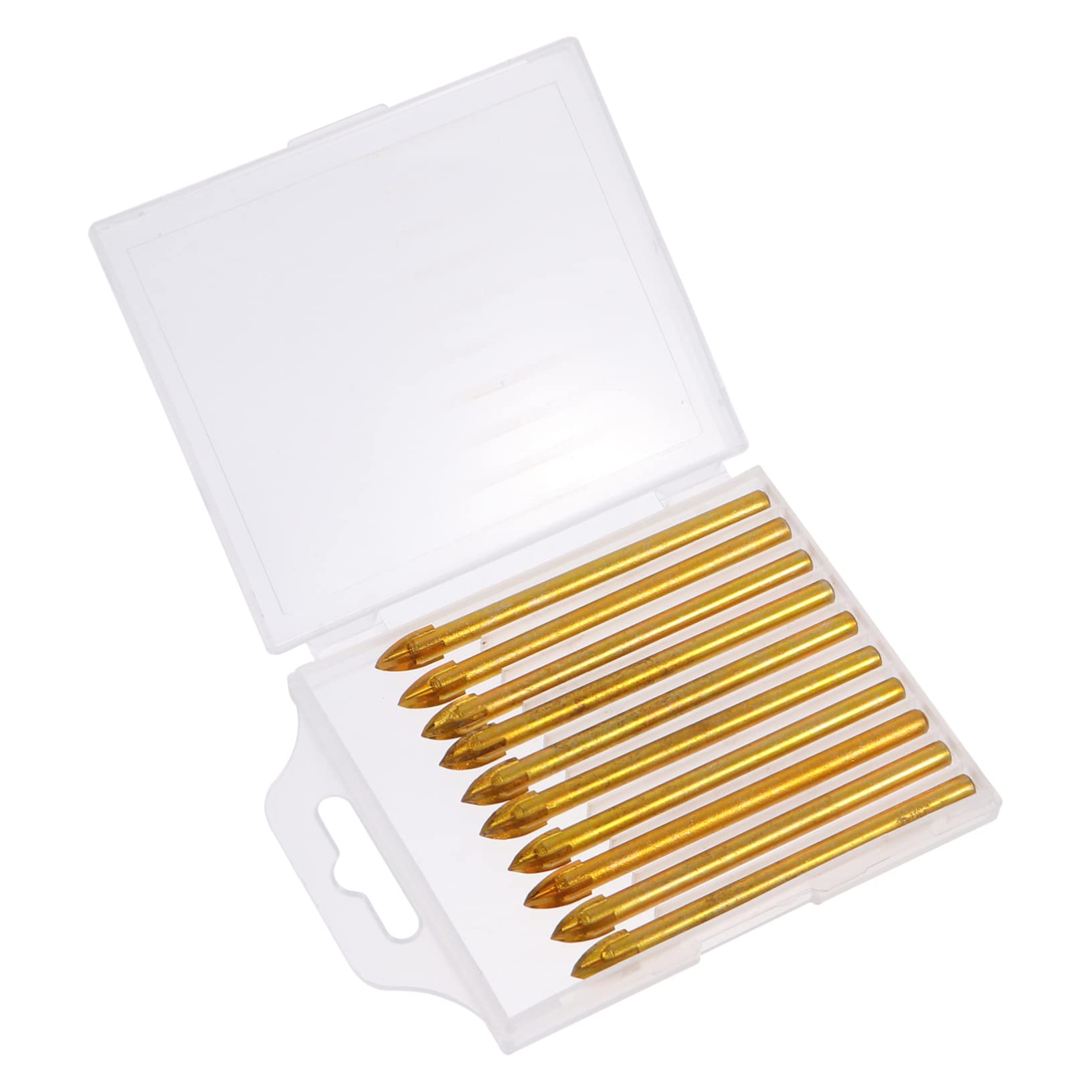 ARTIBETTER Carbide Tip Glass Triangle Head Drill Bits 10pcs Tile Drill Bit Set Ceramic Hole Opener for Easy Drilling