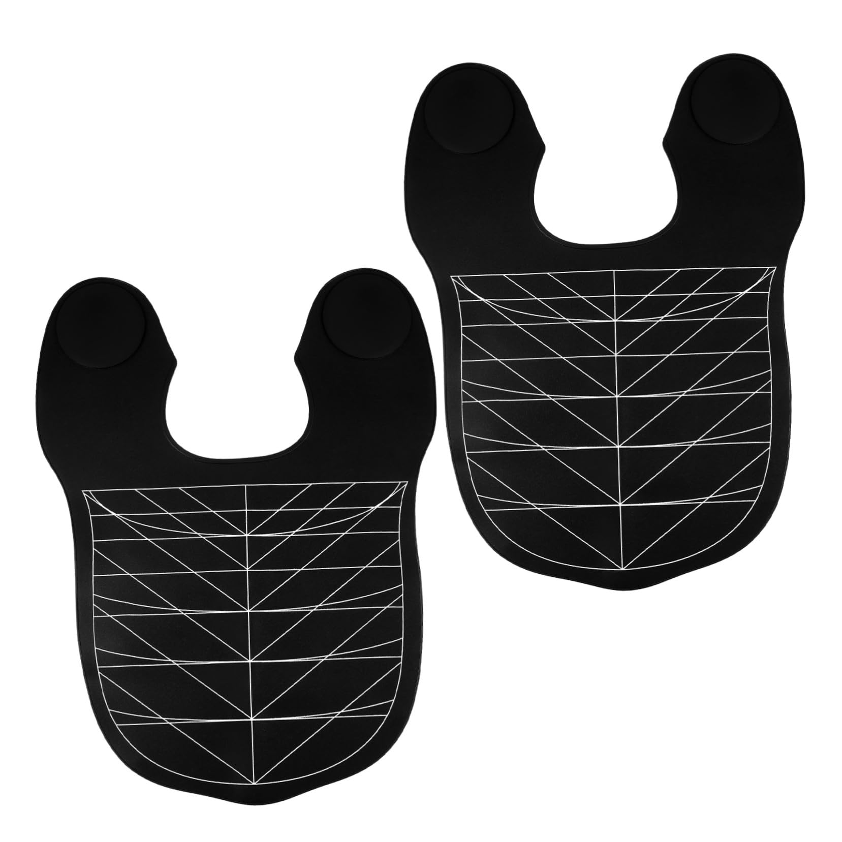 2 Sztuki Przylądek do cięcia włosów Cape Cape Farbowanie włosów szal Black