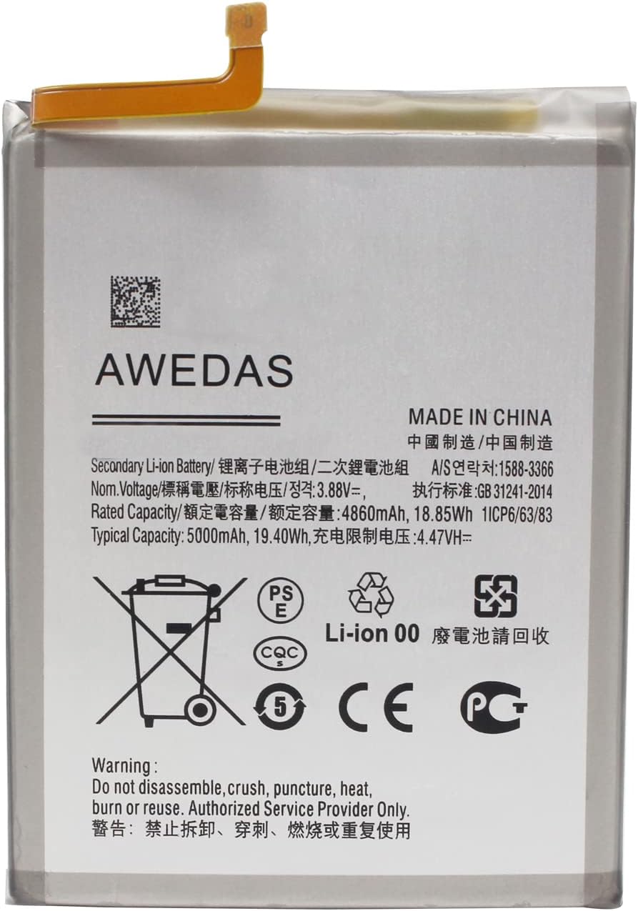 Replacement Battery for A53 5G Compatible for Samsung Galaxy A53 5G SM-A536 SM-A536U SM-A536U1 SM-A5360 SM-A536B SM-A536W SM-A536N SM-S536DL Replacement Battery with Tool Kits