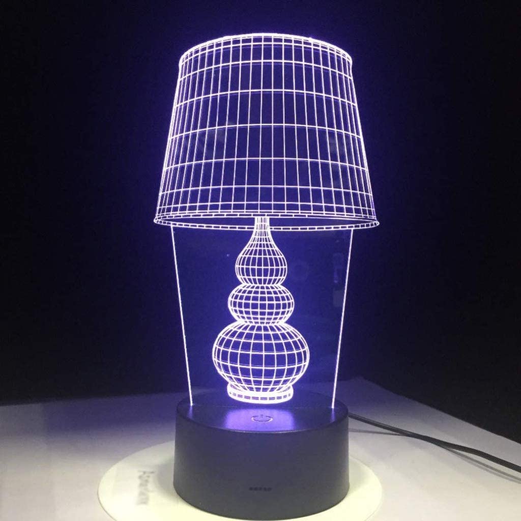 Veilleuse 3D, lampe de chevet enfichable, veilleuse stéréo à LED, lampe d'alimentation pour bébé