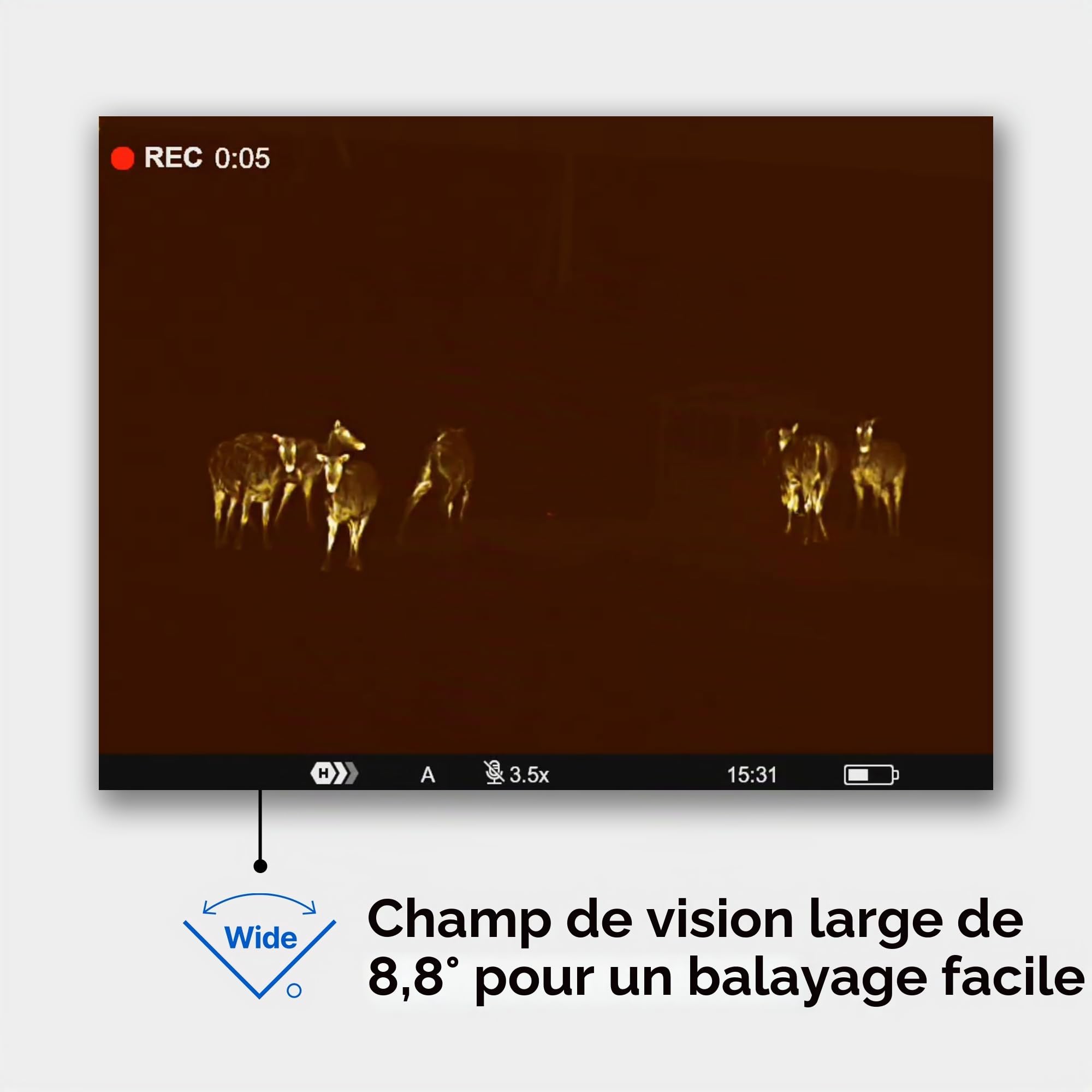 Pulsar Telos LRF Monoculaire d'imagerie Thermique avec télémètre Laser