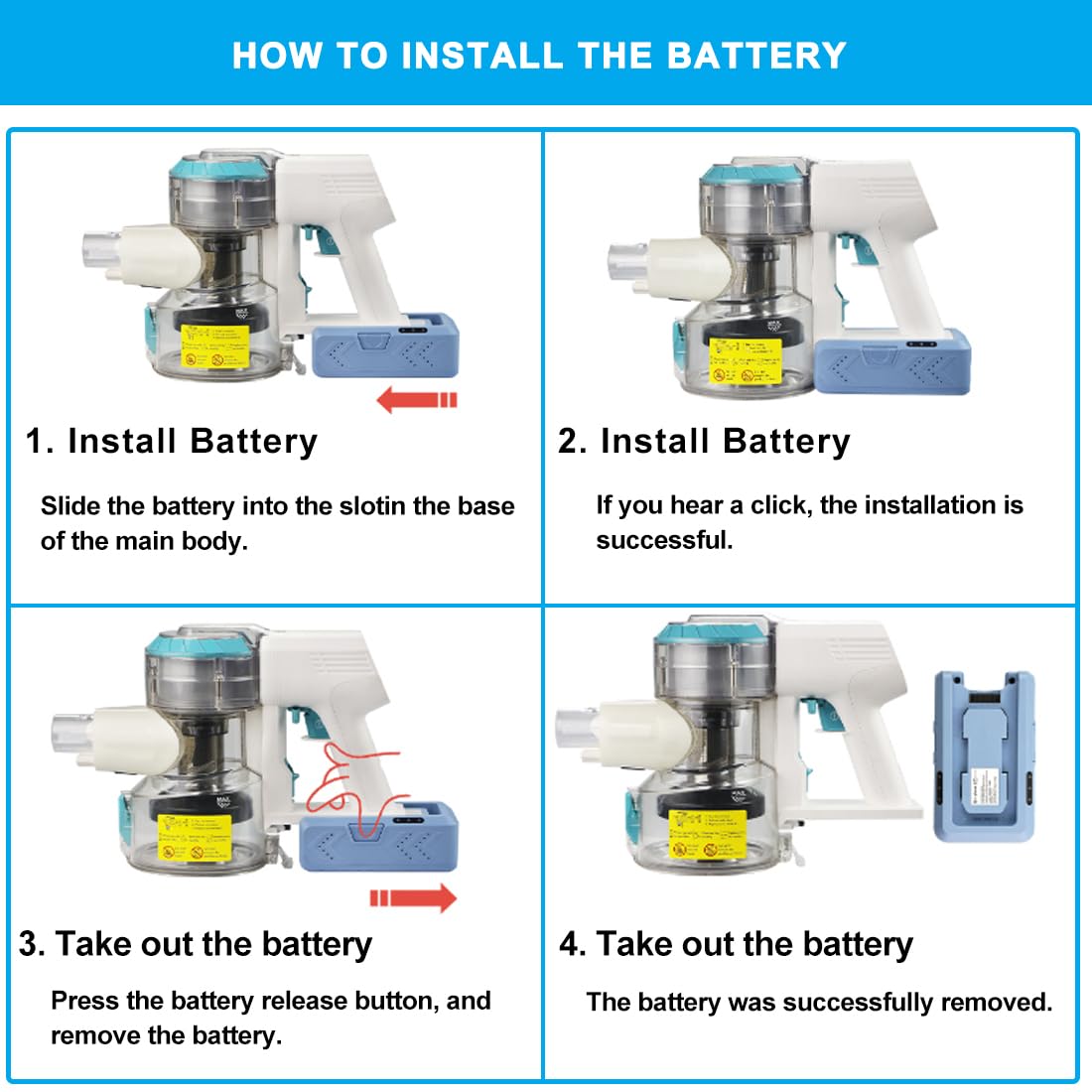 XITAIAN 21,6 V 75,6 Wh 3500 mAh Te-A11 akumulator zastępczy kompatybilny z Tineco A11 Hero/A11 Tango/Pet, A10 Hero/A10 Tango/Spartan/Master Cordless Vacuum Cleaner