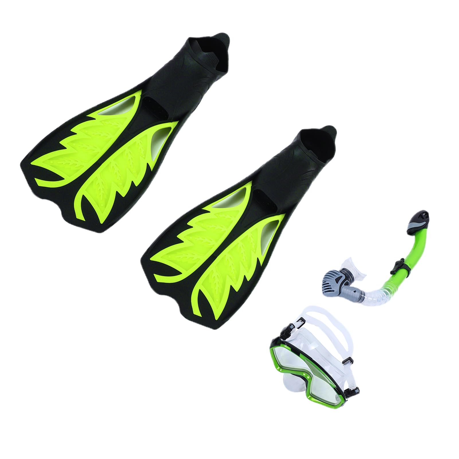 Juego de Snorkel para Adultos, Equipo de Snorkel Profesional con Aletas Ajustables y Máscara a Prueba de Fugas para Exploración Subacuática, Kit de para Natación