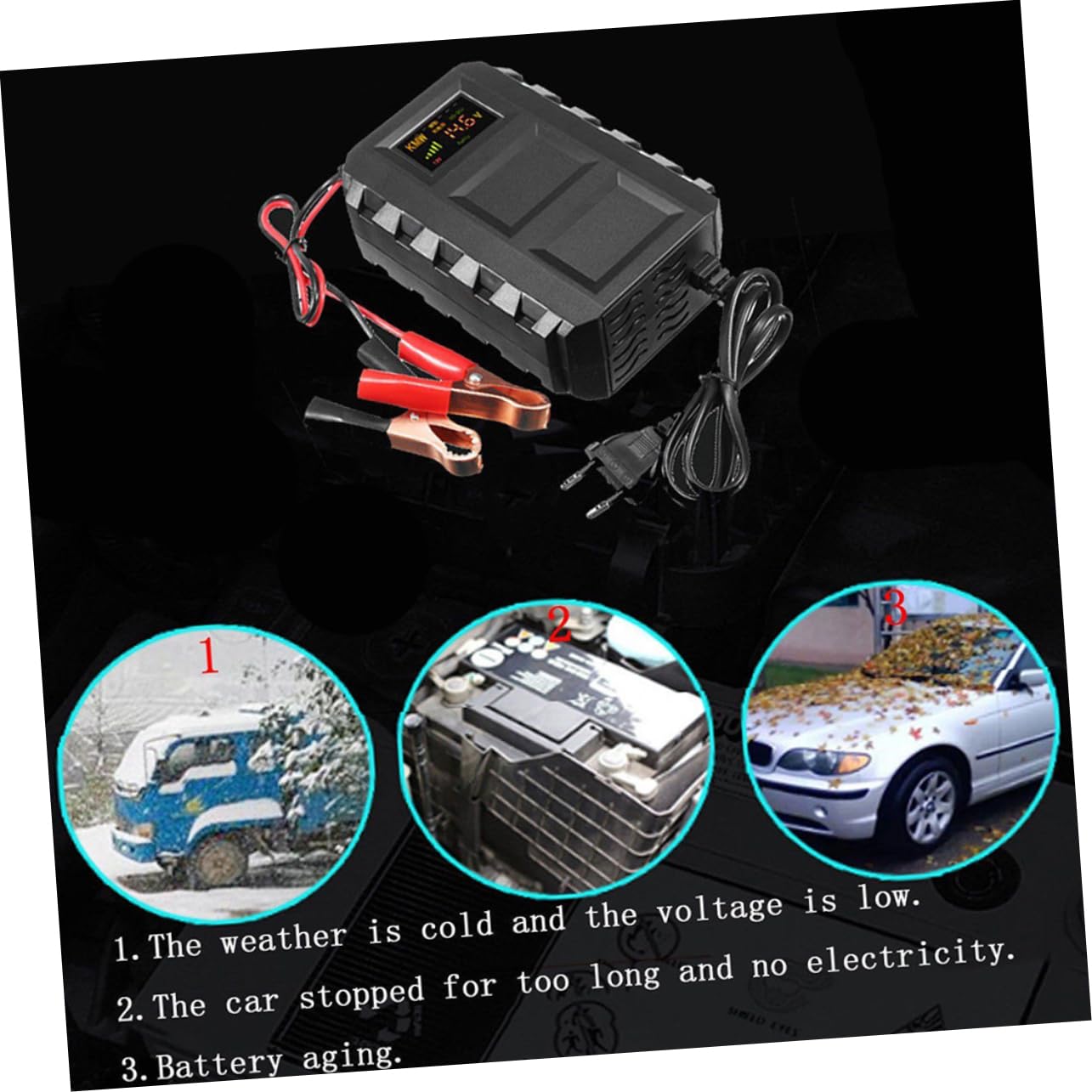 Chargeur de Batterie Automobile 12 V 20 A Modèle 20a en Plastique