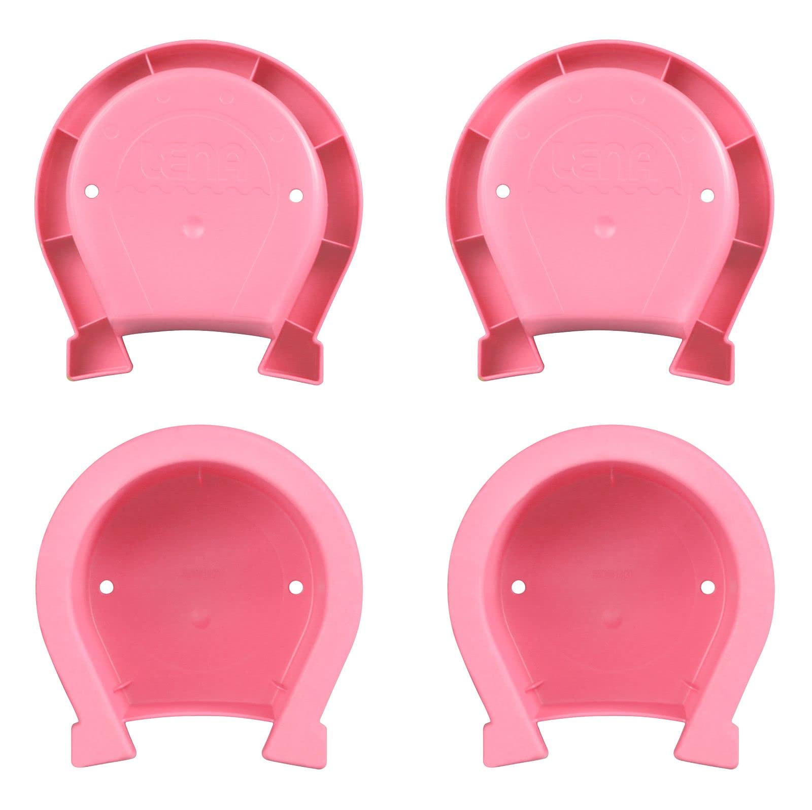 LENA Hufeisen Topfstelzen 13 cm, Laufdosen für Kinder, Kindertopfstelzen für Balancefähigkeit, rosafarben, ideal für Koordination & Motorik, TÜV Zertifiziert, ab 3 Jahren (Packung mit 2)