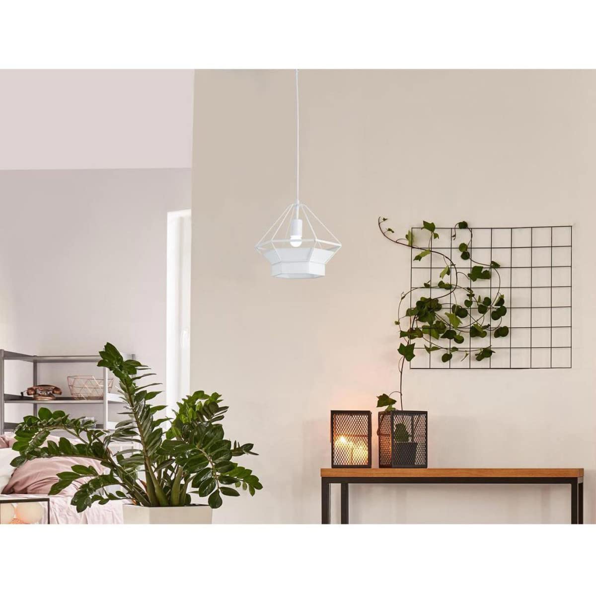 Suspension Industrielle Salon 135 cm Nenuphar Grand Luminaire Plafond