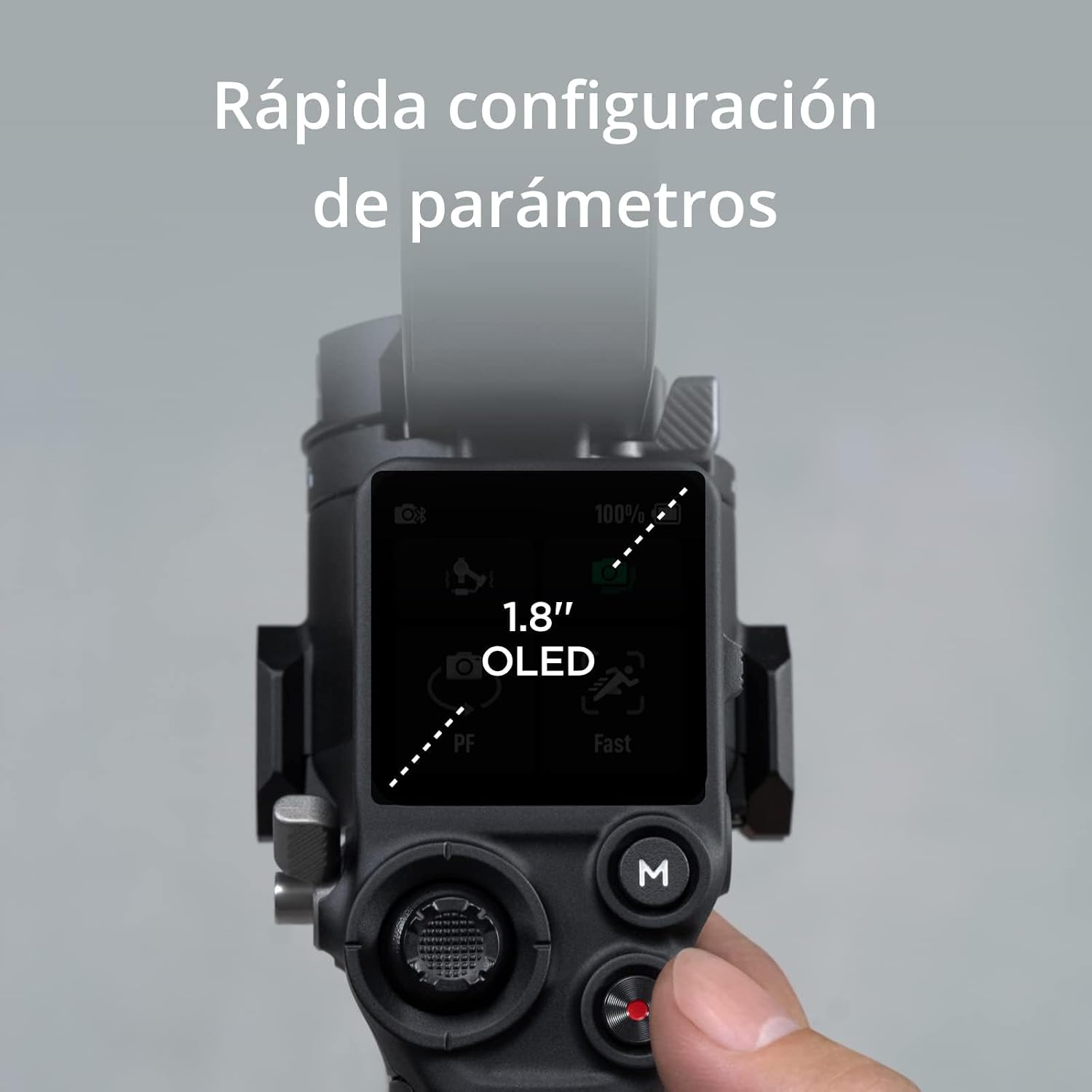 DJI Pack DJI RS 3, estabilizador portátil en Tres Ejes para cámaras DSLR y sin Espejo de Canon/Sony/Panasonic/Nikon/Fujifilm, Carga útil de 3 kg, Pantalla táctil OLED 1.8″ 6