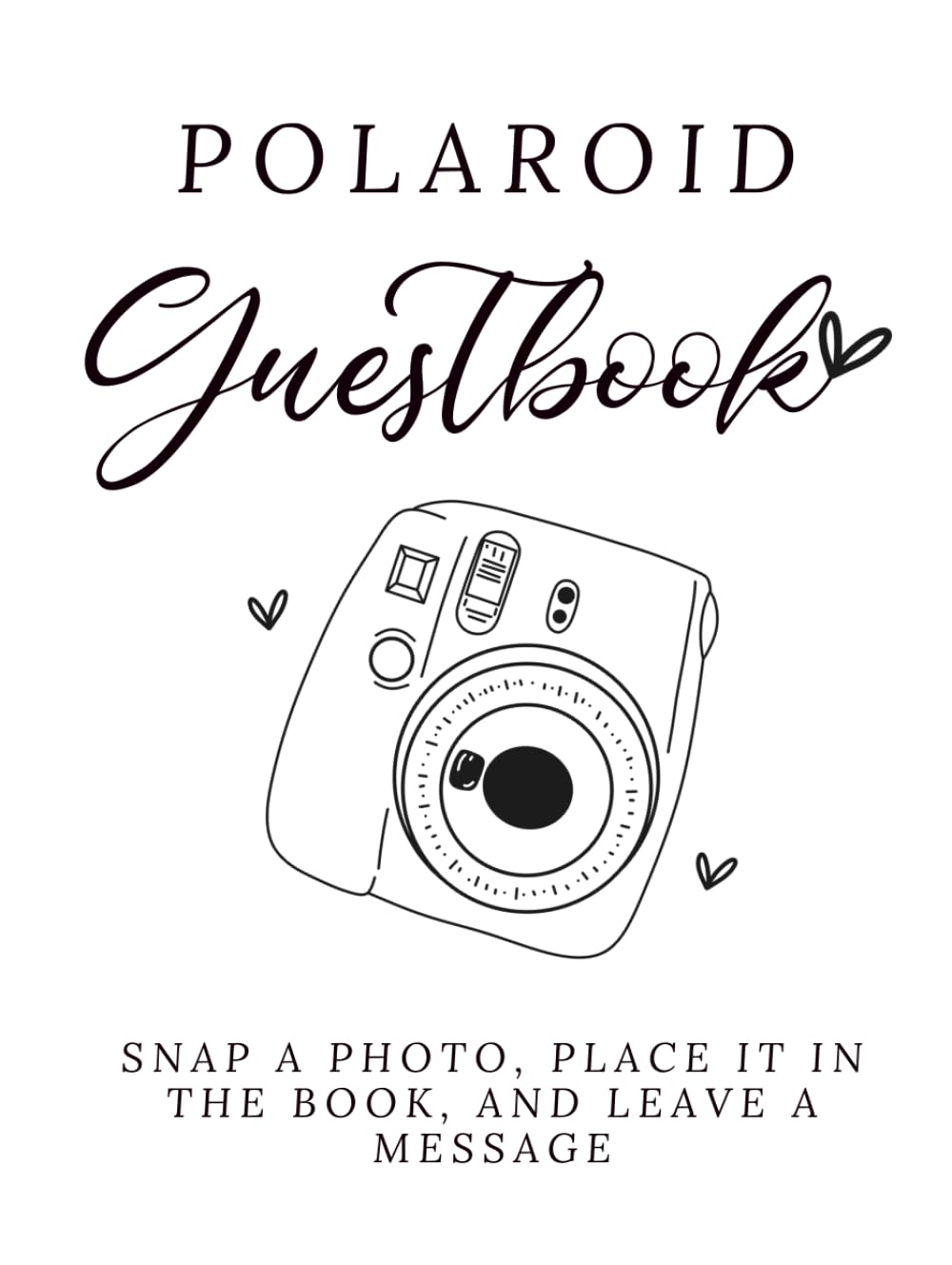 Livre d'or Polaroid noir et blanc pour recueillir les mots de vos invités