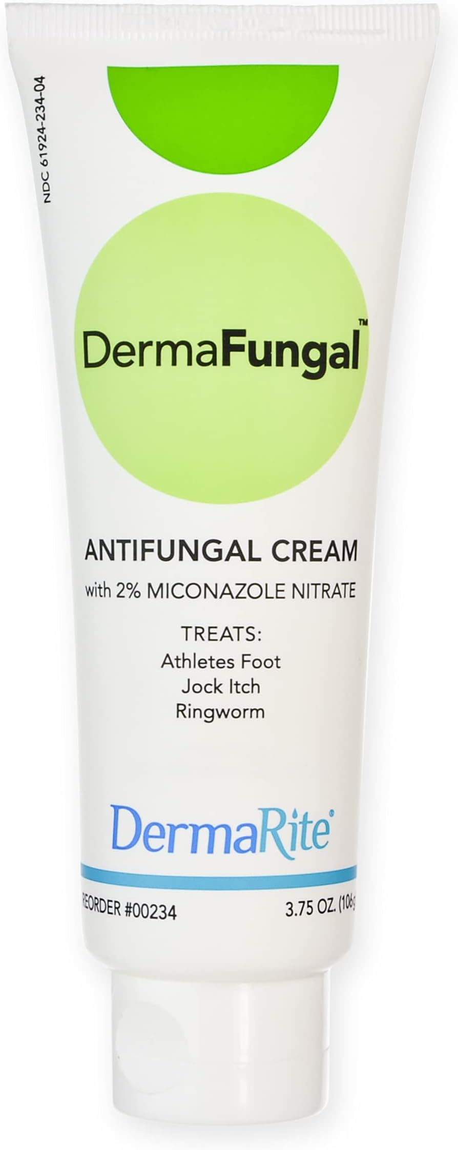DermaFungal Antifungal Cream - Treats and Prevents Most Athlete’s Foot, Jock Itch, and Ringworm - 2% Miconazole Nitrate – 3.75 oz Tube