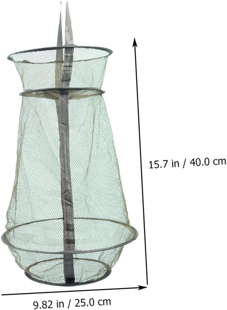 Collapsible Fishing Net Trap Portable Fish Cage with Mesh Design for Breeding and Fishing Supplies