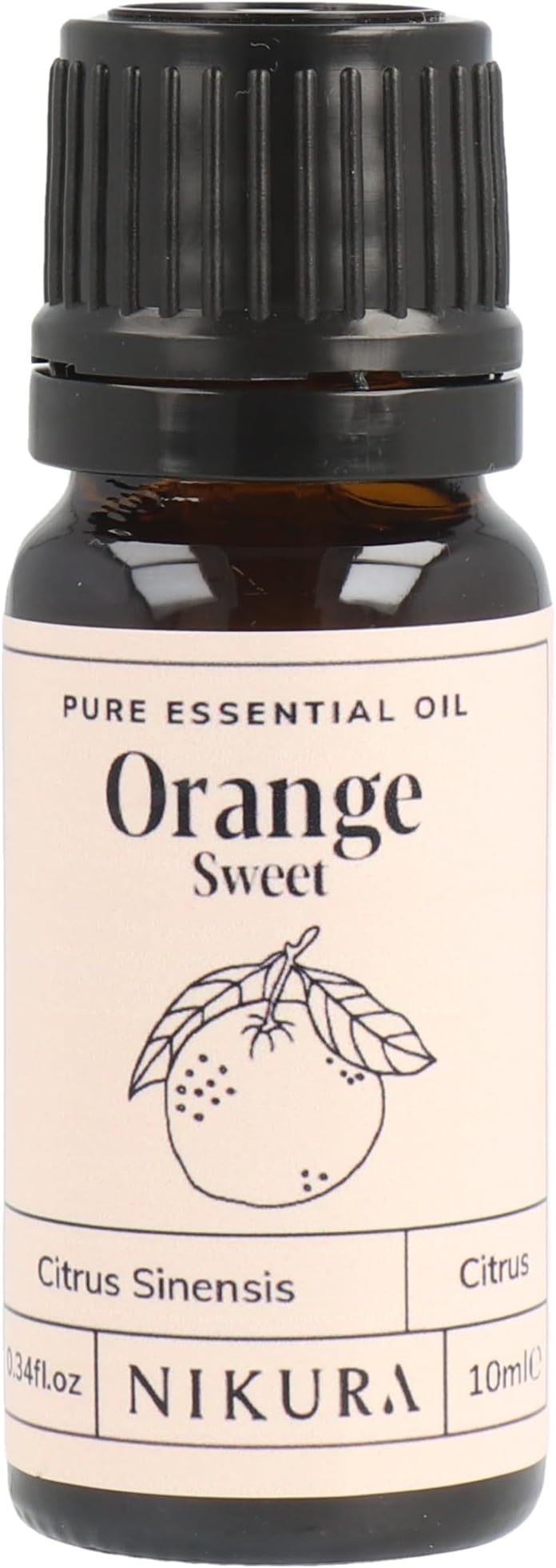 Nikura Pure Sweet Orange Essential Oil | Orange Oil for Diffusers for Home, Burner, Clean, Anxiety Relief, Mood Lifting | Great for Cleaning Spray, Skin, Soap, Candle Making | 10ml | Vegan & UK Made