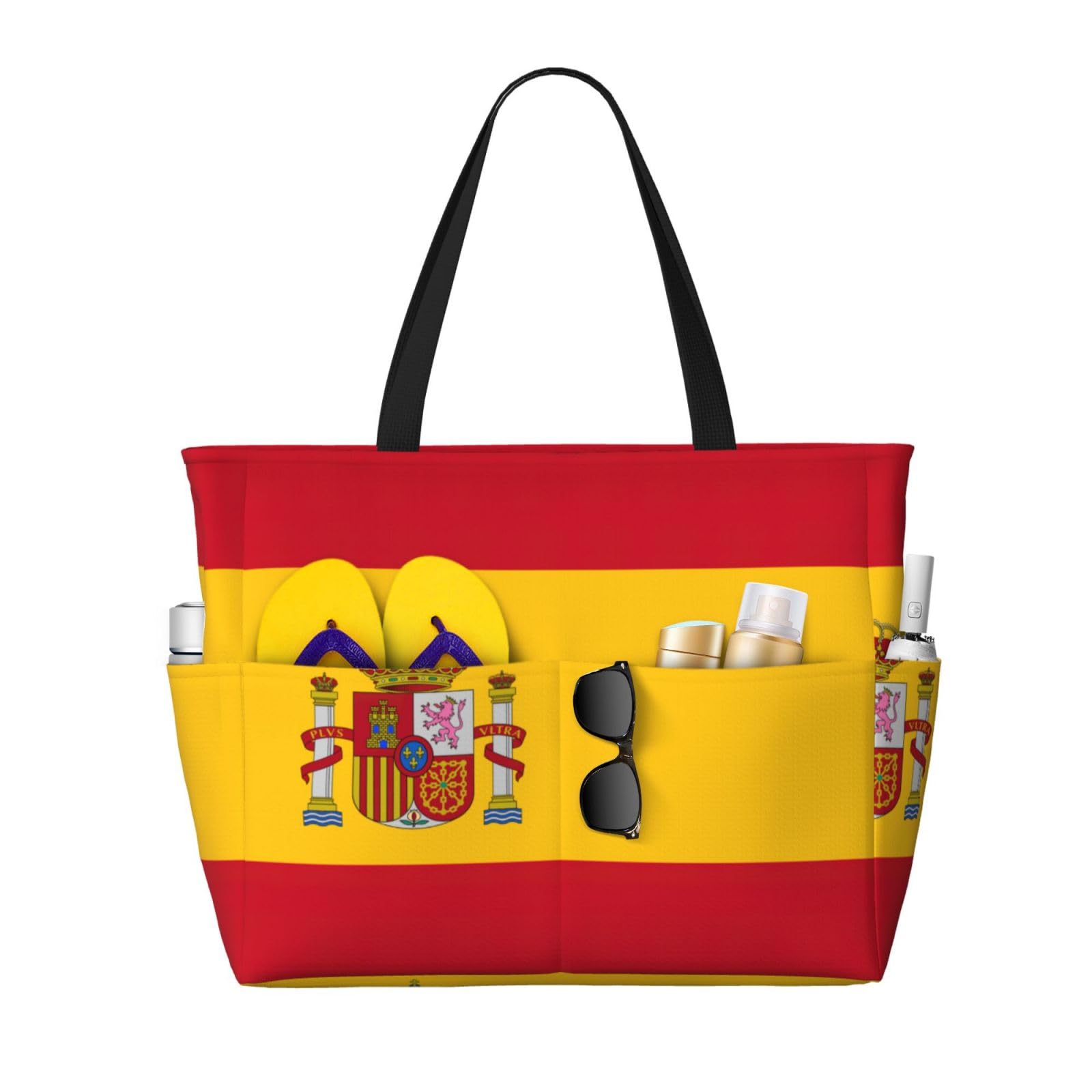 Borsa a tracolla impermeabile palestra bandiera spagnola borsa da viaggio grande