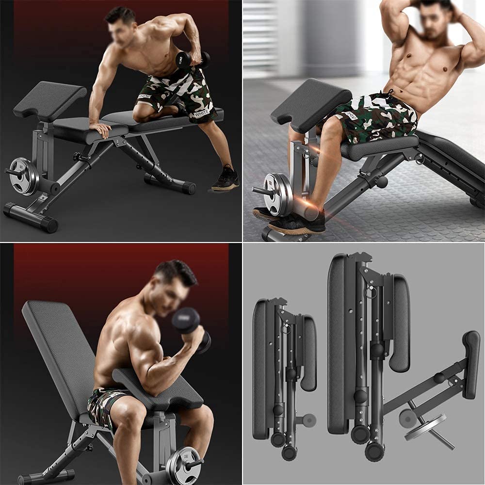 Ławka do ćwiczeń Hantle Podnoszenie ciężarów Łóżko do podnoszenia ciężarów, składane krzesło fitness w domu Deska do siedzenia Deska do ćwiczeń Ławka do wyciskania Ławka Sprzęt do ćwiczeń mięśni brzuc