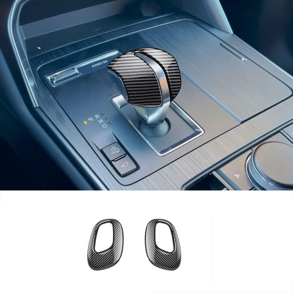 Car Gear Shift Knob Cover Automatic Transmission Lever Trim for Mazda CX-90 CX-60 2024 2025 Accessories, ABS Carbon Fiber Pattern (Carbon)