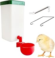 Cyrading 1L Automatic Hanging Chick Waterer Cup - Gravity Fill Poultry Drinker for Cages & Chickens
