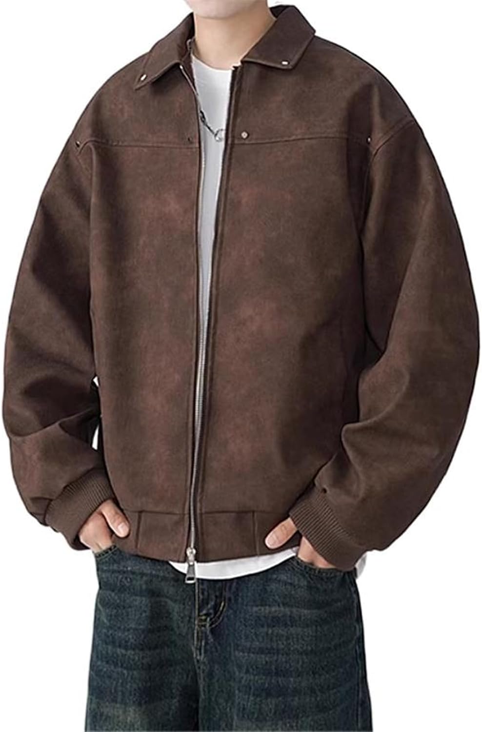 GUOYUXIAO Men's Jacket Male's Spring Casual Pocket Coat