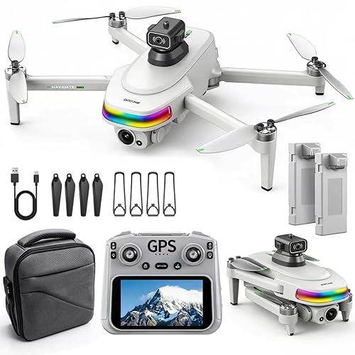 Drones With Dual Camera For Adults 4k,Gps Drone With Screen