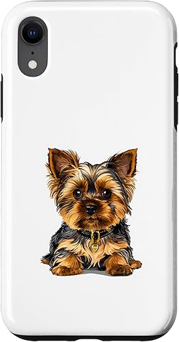 Adorable Yorkshire Yorkie Terrier Puppy Yorky Funda para iPhone XR