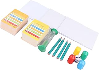 Jogo de Tabuleiro de Dados Pictionary, Jogo de Pictionary Jogo de Tabuleiro de Dados Com 1 Dado Relógio de Areia 2 Jogos de Quebra-cabeça Interessante Jogo de Tabuleiro de Cartas