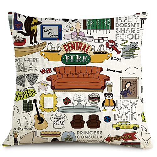OUZ Funny TV Show Fans Lovers Merchandis Throw Pillow Cover, Merch Gifts for Women Man Girls Birthday Pillowcase,Home Bedroom Living Room Decor, 18 x 18Inch(8Y401)