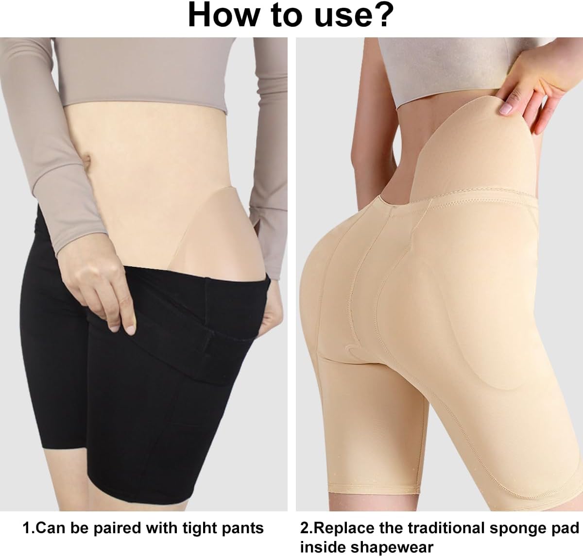 NSSZNUS Crossdresser Silicone Hip Pads Soft and Realistic Hip Enhancer Silicone Shapewear for Drag Queens