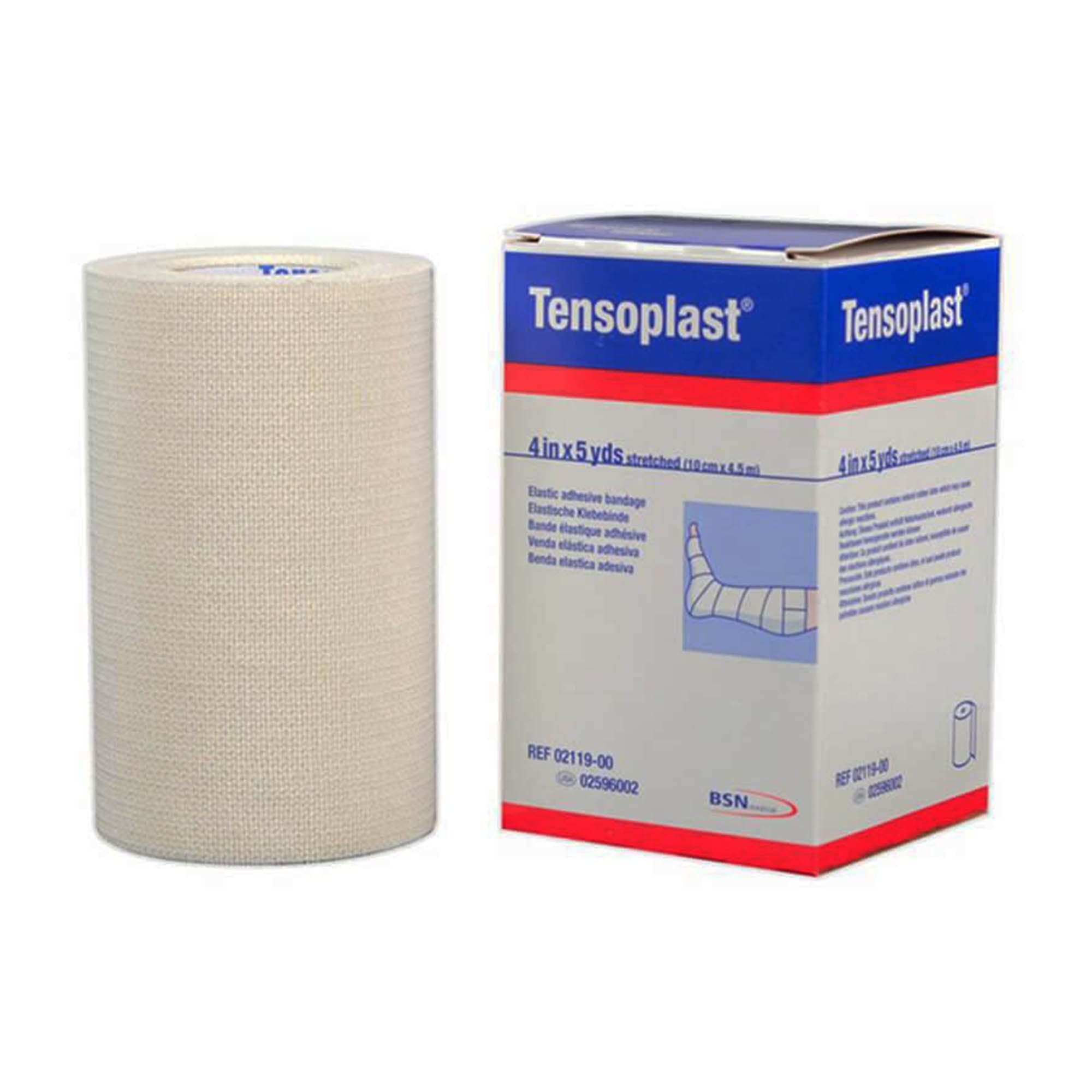 Tensoplast Elastic Adhesive Bandage 4" x 5 Yd Medium Compression 02596002