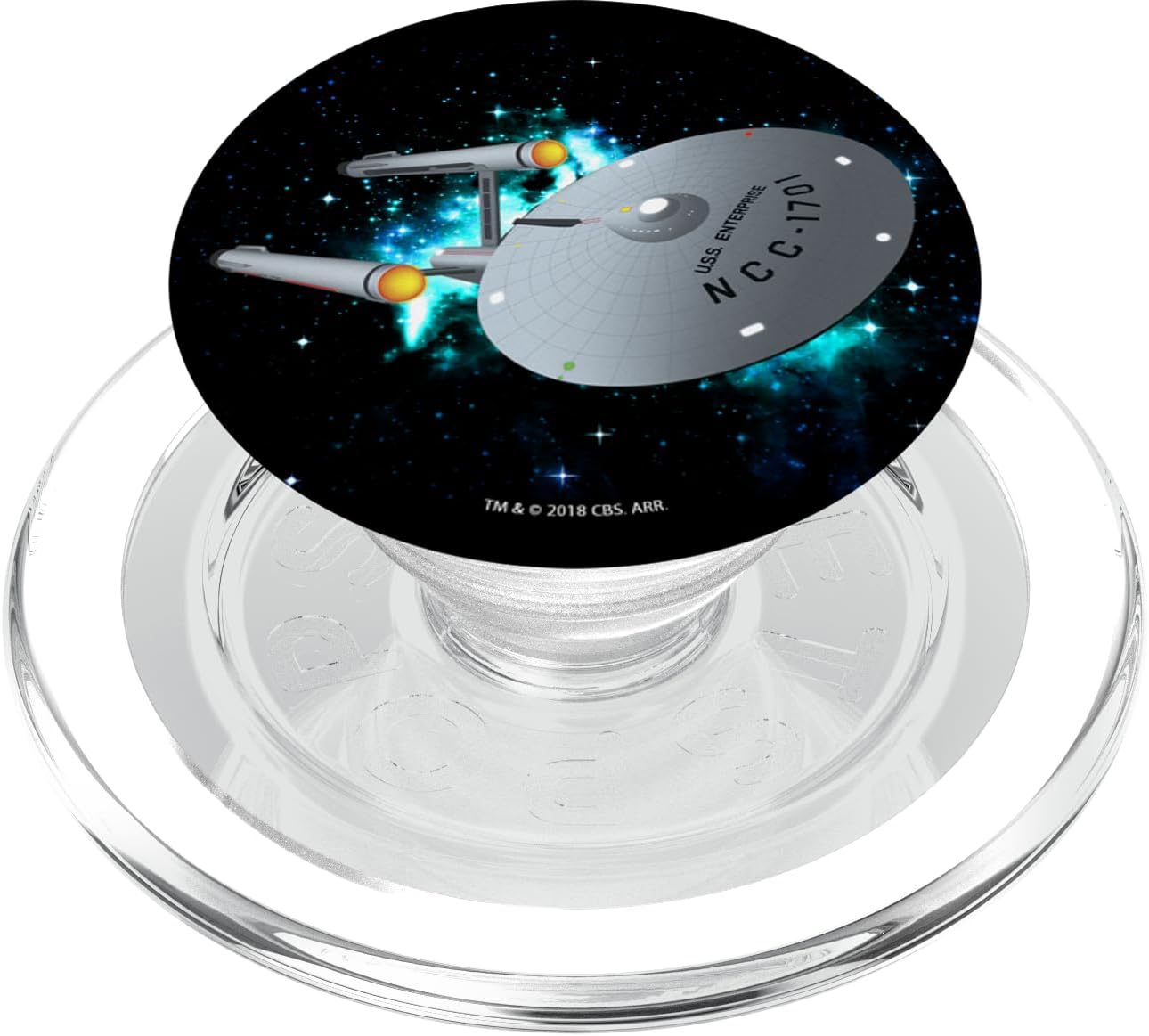 Star Trek U.S.S. Enterprise Galaxy Flying Portrait PopSockets MagSafe PopGrip for iPhone