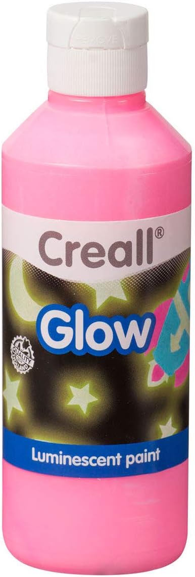 Creall Havo05942 250 ml Red/Pink Havo Glow Luminescent Paint Bottle