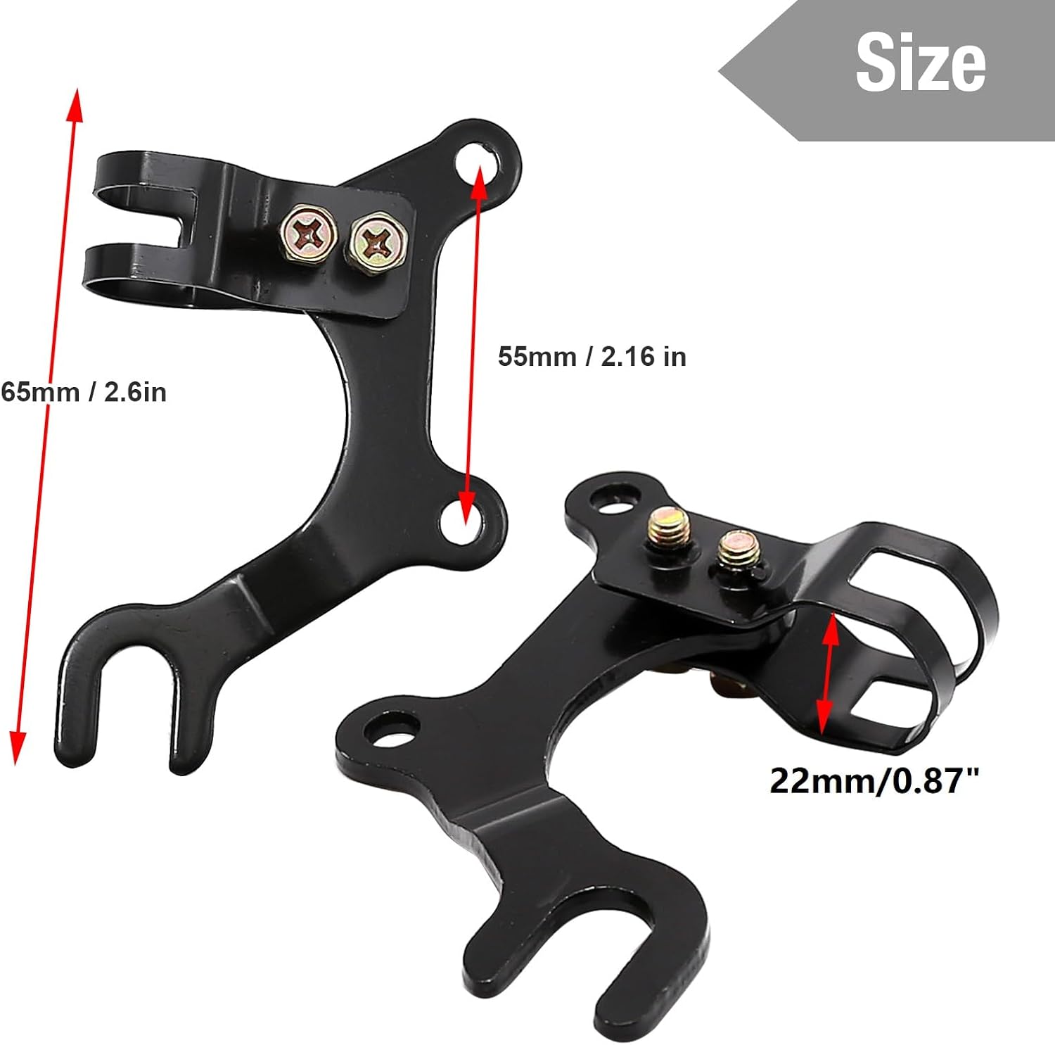 2 Pcs Brake Bracket Adapter 22mm Bicycle Disc Brake Adapter Disc Brake Bracket Converter Mount for Mountain Bikes and Road Bikes Modification Brake Bracket Frame Adapter Mounting Holder - Image 3
