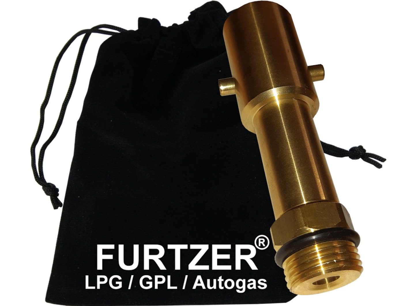 LPG GPL Autogas adaptateur de réservoir M22 BAÏONNETTE version longue (environ 100mm.) avec sac en tissu