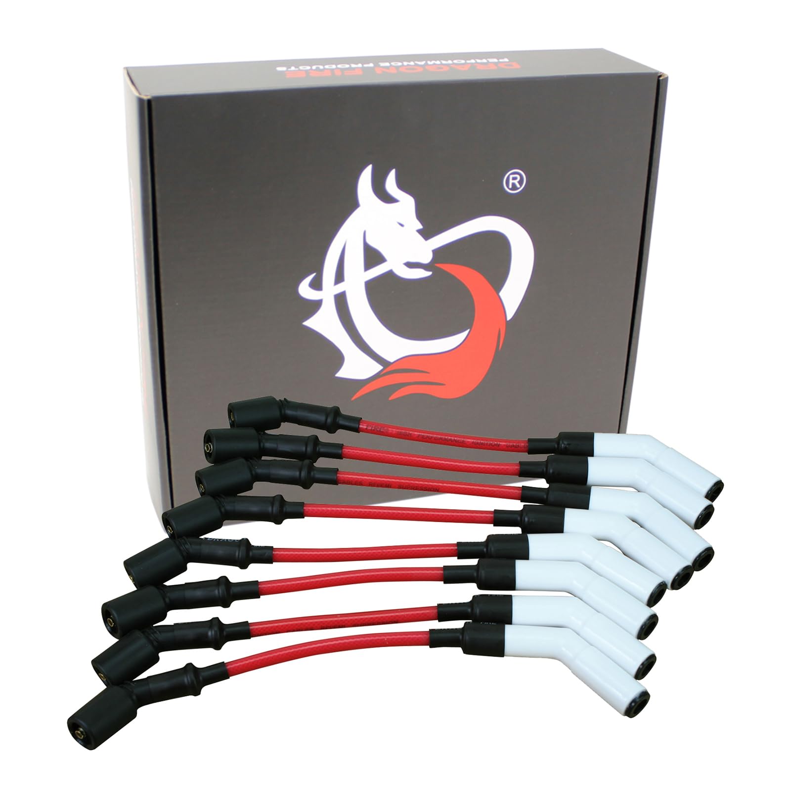 Dragon Fire Racing Ceramic Spark Plug Wire Set for Chevy GM LS1 LS2 LS3 V8 OEM Fit PWJ202