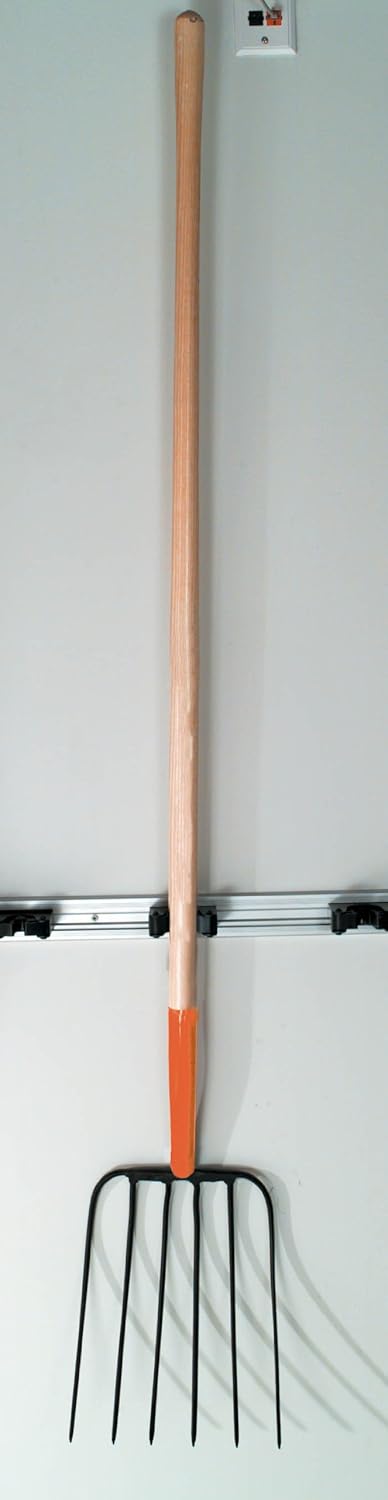 A.M. Leonard Forged 6 Tine Manure Fork, Bedding Fork, 54 Inch Ash Handle : Garden Forks : Patio, Lawn & Garden