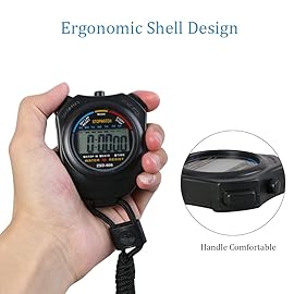 Vicloon Digital Sport Stopwatch Timer with Stainless Steel Whistle,Large LCD Display Suitable for Football,Basketball, Running,Swimming,Fitness and More