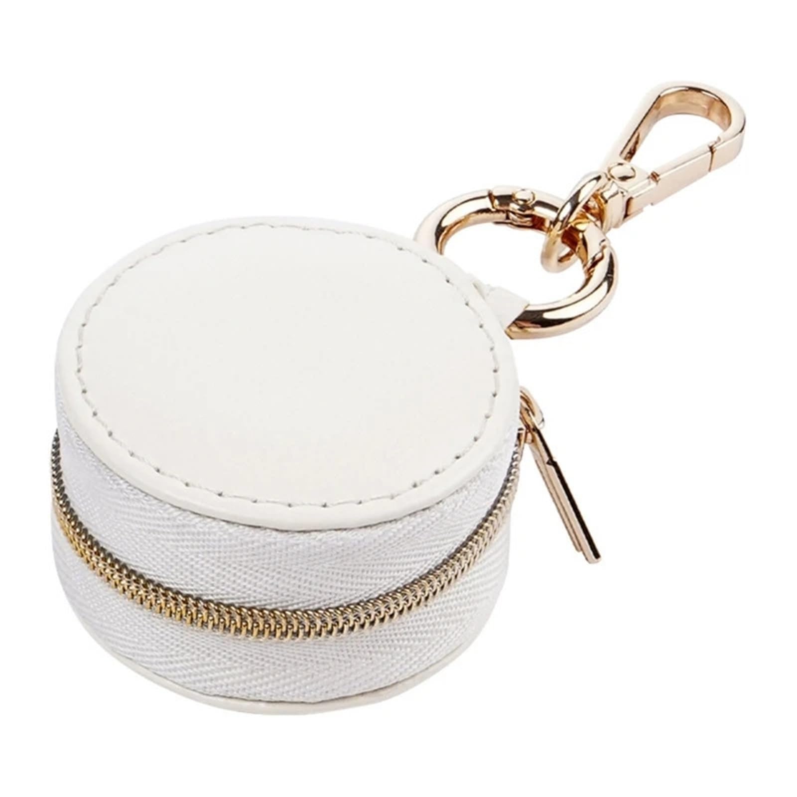 ESTDKMNOS Portable Jewellery Case， Leather Jewellery Box Multicolor 5x5 cm Organiser Earrings Rings(White)
