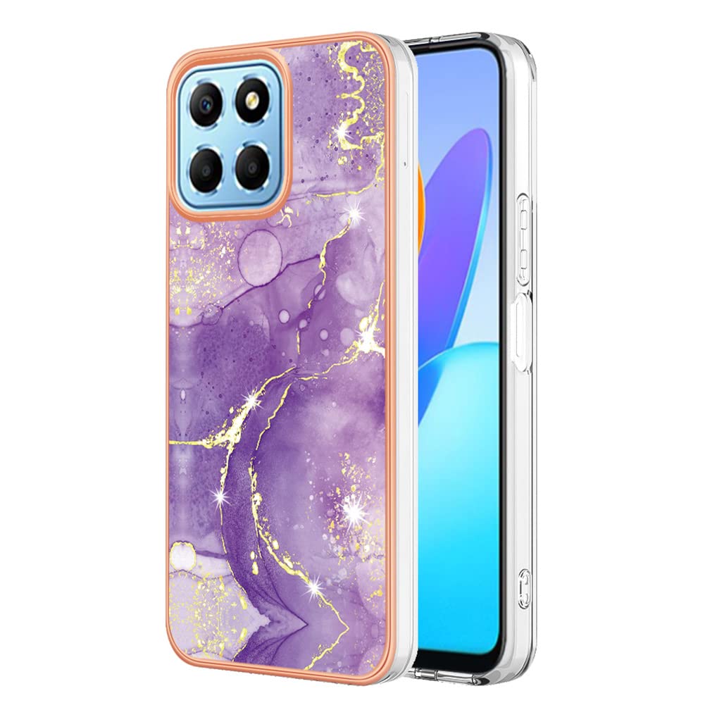 SEAHAI Coque Pour Honor X6 / Honor X8 5G / Honor 70 Lite, Ultra Mince Élégant En Silicone Souple Motifs Colorés Housse Brillante Antichoc, Transparent TPU Gel Étui - Fleurs De Cerisier