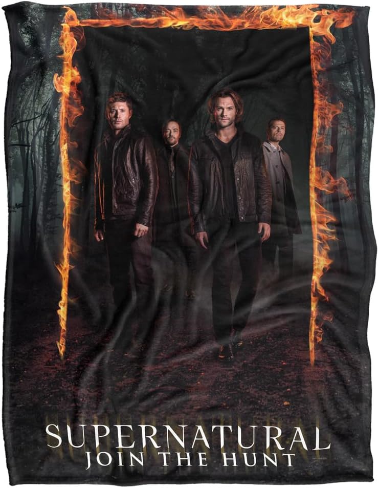 Supernatural Blanket, 60"x80" Fire Frame Silky Touch Super Soft Throw Blanket