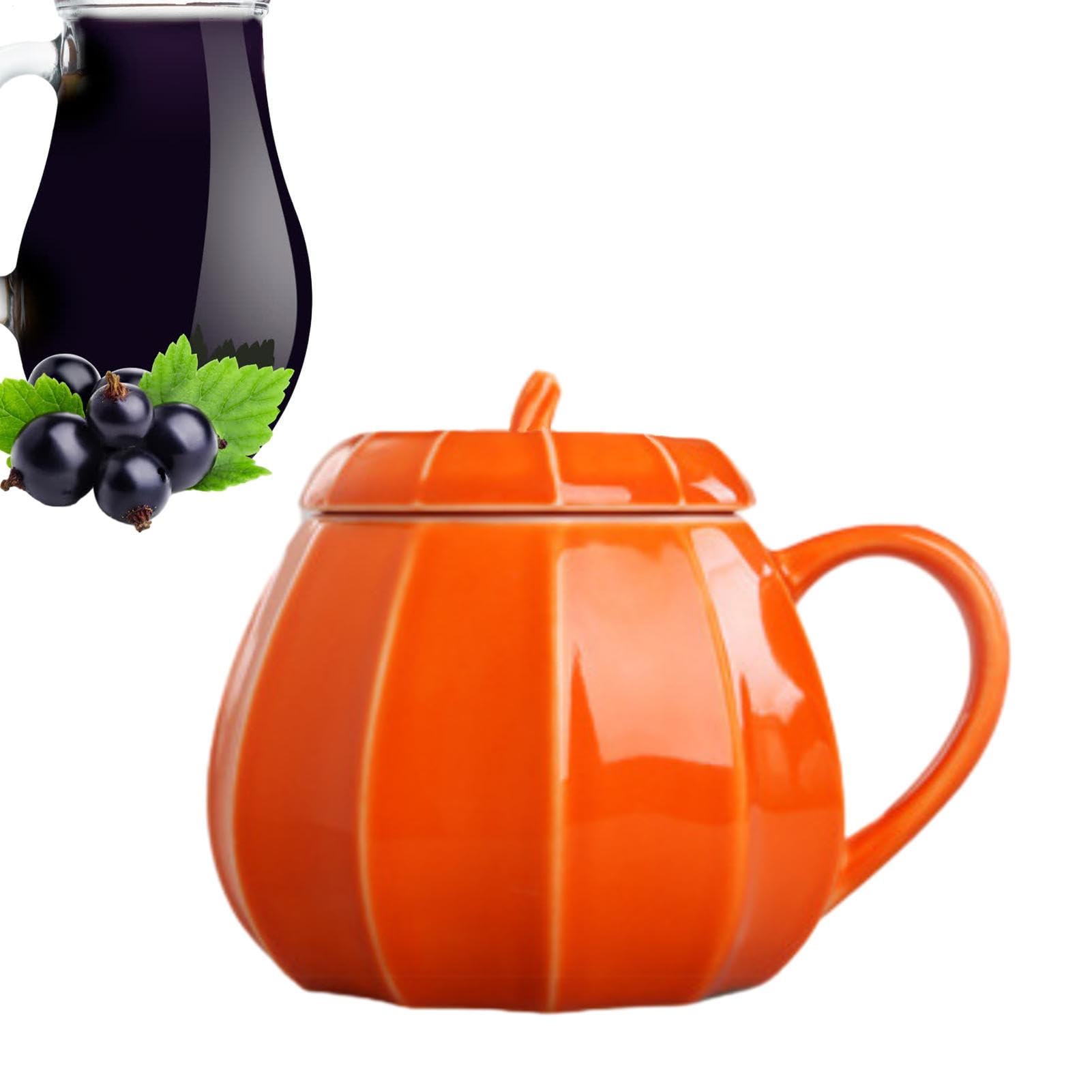 Lpoppcx Pumpkin Motif Coffee Mug, Halloween Pumpkin Design, Autumn Mug, Ceramic Drink Container for Autumn, Thanksgiving, Birthday Party, Men, Women, Friends