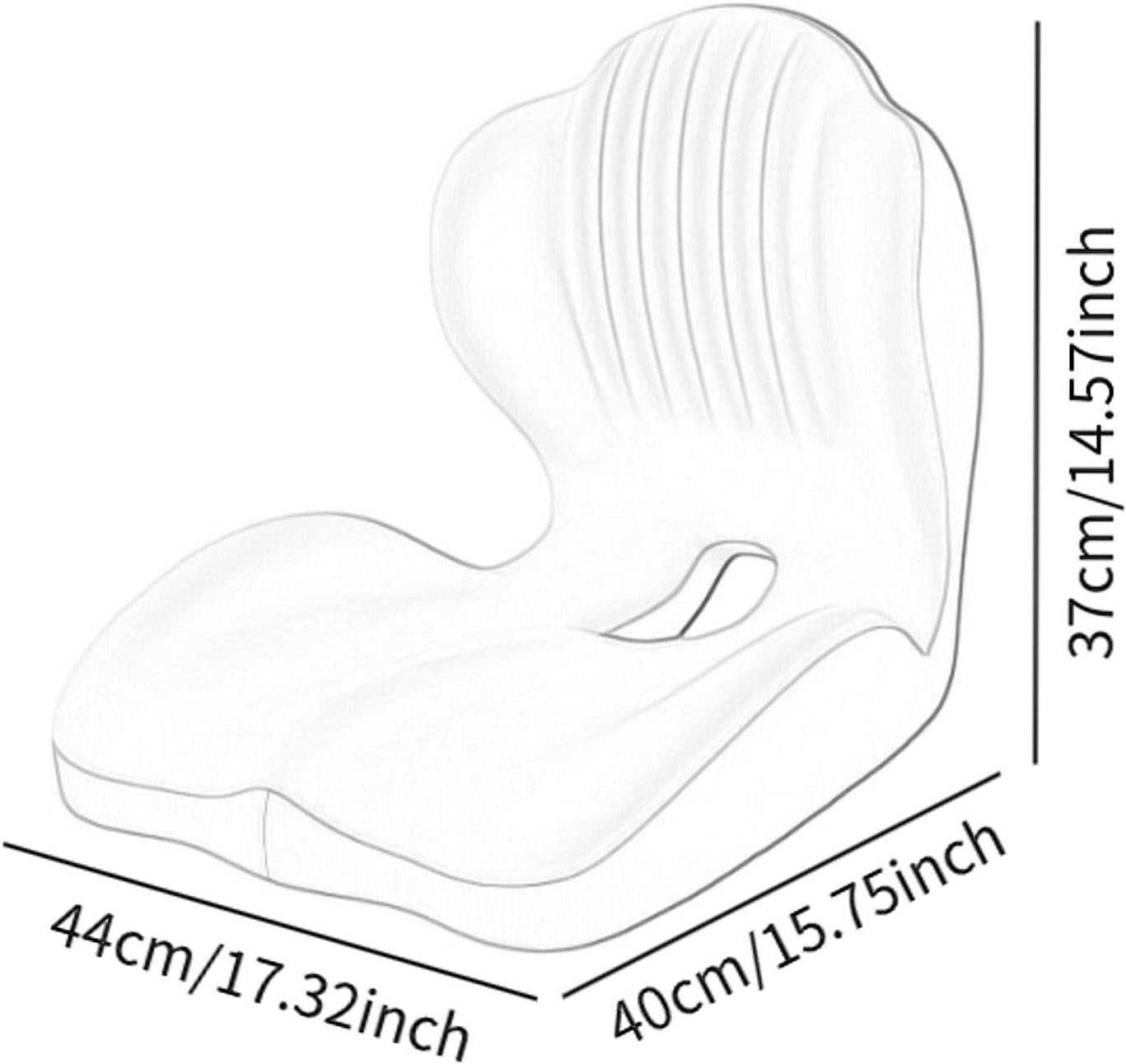 Generic シートクッション バックサポート 尾骨枕 ポータブル 車の座席用, 黒