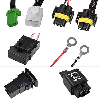 【強化リレーハーネス付き！】イエローフォグランプ! H8/H11/H16 HID 電源強化 リレーハーネス H8 H11 H16 ヘッドライト フューズ
