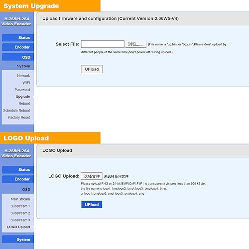 Miniatura 8 de HEVC H.265 H.264 SD HD 3G SDI to IP Encoder IPTV HD Video Audio Live Streaming Encoder HD-SDI Transmitter with HTTP, RTSP, UDP, SRT, HLS, RTMP,