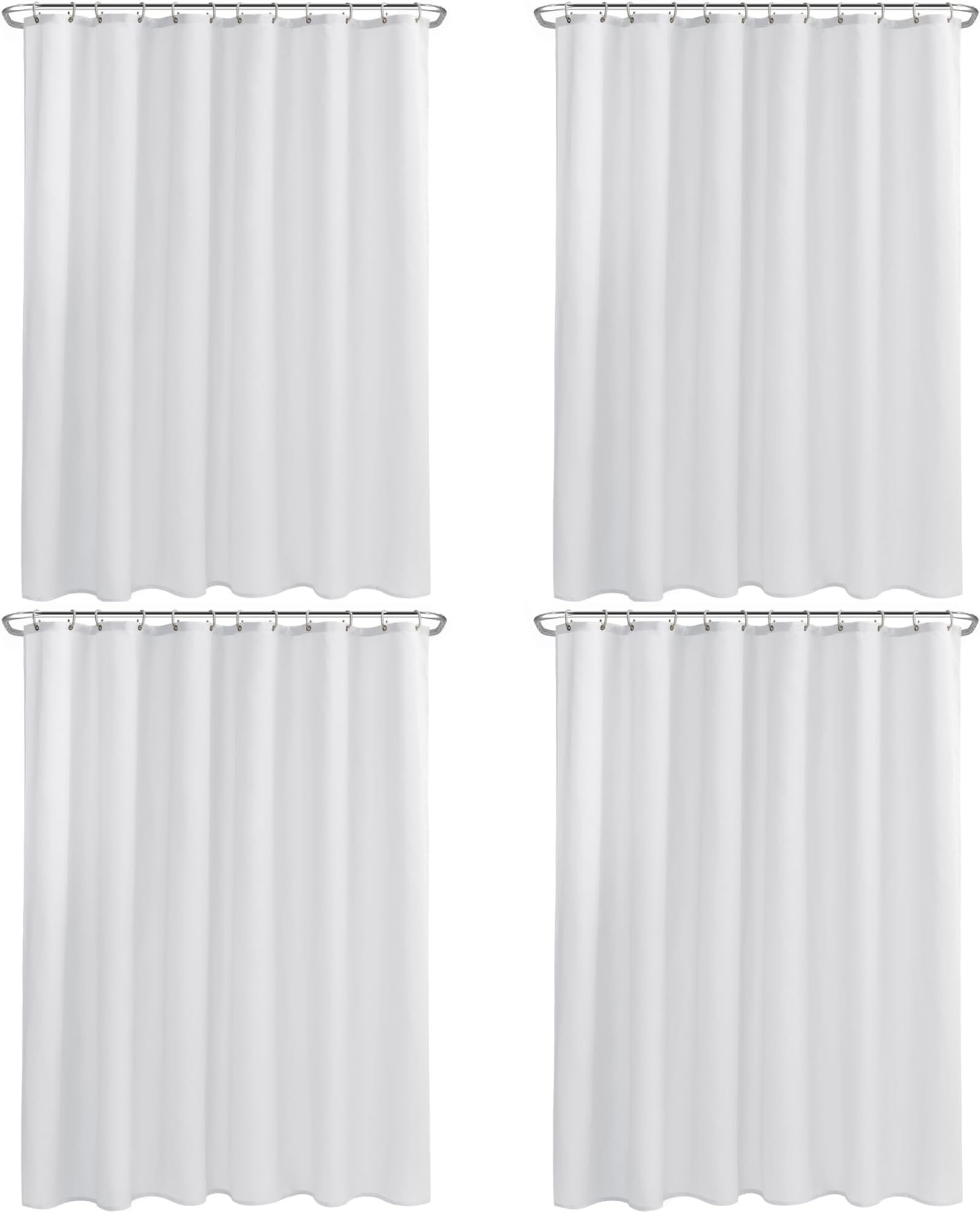 Croscill Fabric Shower Curtain Liner, 70 72inch, White