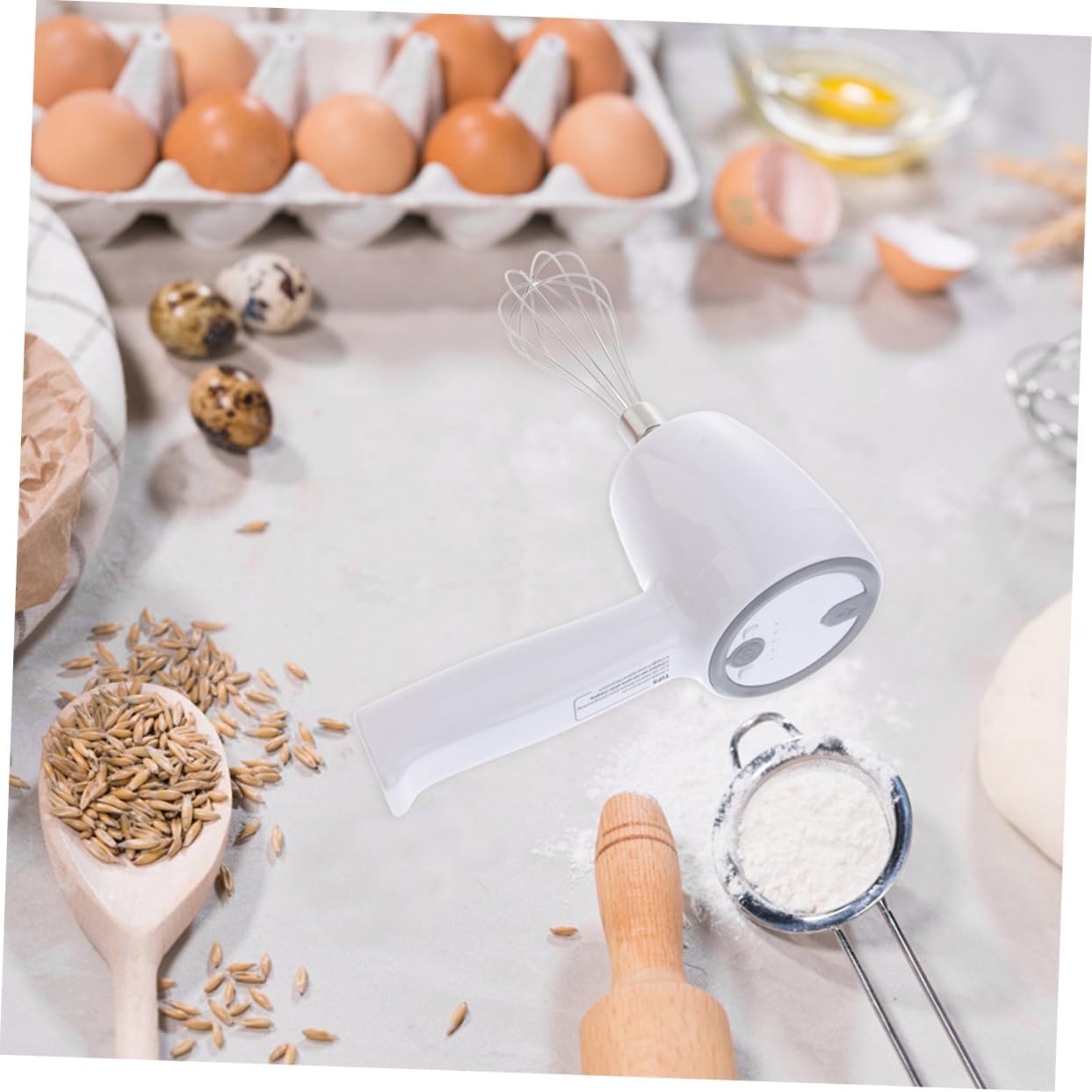 Alipis Cordless Electric Egg Beater Mixer Rechargeable Stainless Steel Whipping Tool for Baking and Cream for Home Kitchen Use